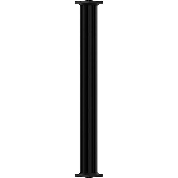 Ekena Millwork 15" x 12' Endura-Aluminum Column, Round Shaft (For Post Wrap Installation), Non-Tapered, FLuted EA1512RNFSGTUTU - main